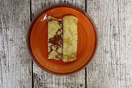 Блинчики с ветчиной и сыром