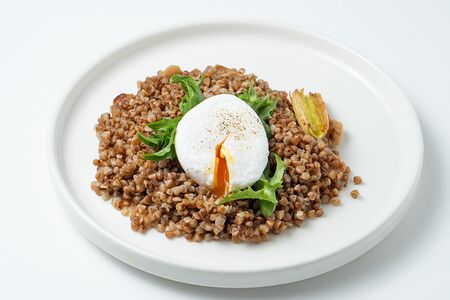 Греча с белыми грибами