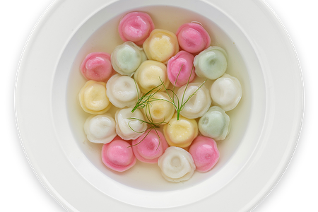 Пельмешки с куриным бульоном