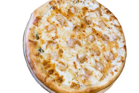 Пицца с креветками в соусе сладкий чили 