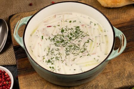 Окрошка с говядиной