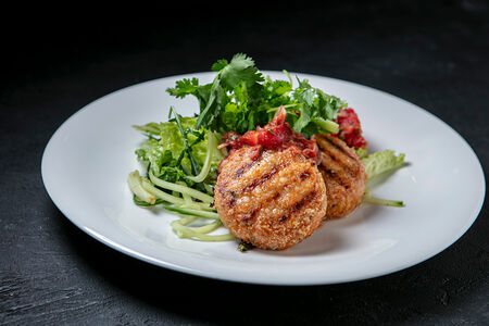 Котлеты из лосося и картофеля батат