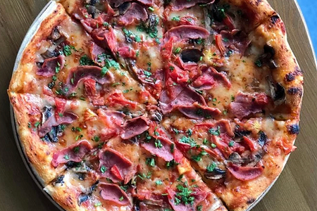 Пицца Ветчина с грибами маленькая