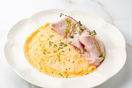 Воздушный омлет с мортаделлой