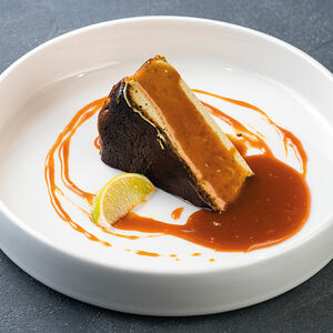 Баскский чизкейк с цитрусовой карамелью