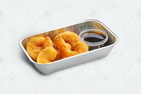 Креветки в хрустящей панировке с соусом терияки