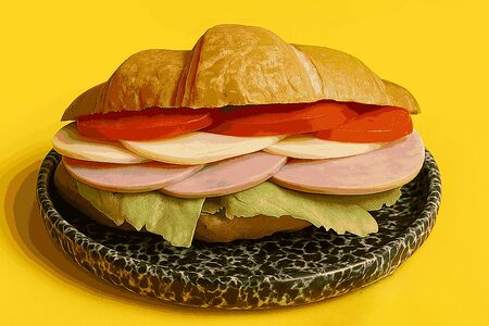 Круассан-сэндвич Ветчина-Сыр