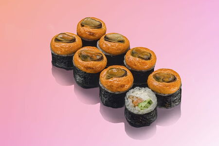 Запечённый Острый с мидиями