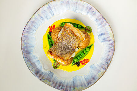 Палтус с запеченным картофелем