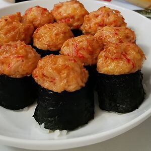 Запечённый гункан с курицей