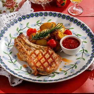 Свиная корейка на ребрышке гриль
