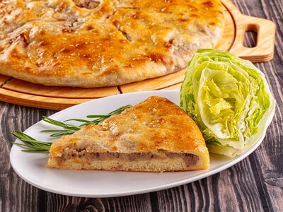 Пирог с говядиной и капустой 