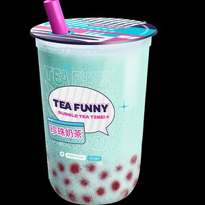 Фьюжн-шейк Голубое молоко с шариками черники М