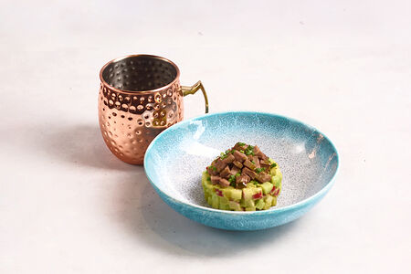 Окрошка с языком и квасом