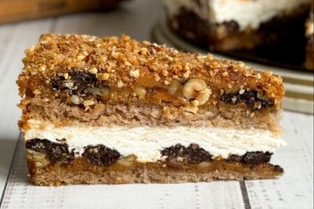 Банановый торт с карамелью 