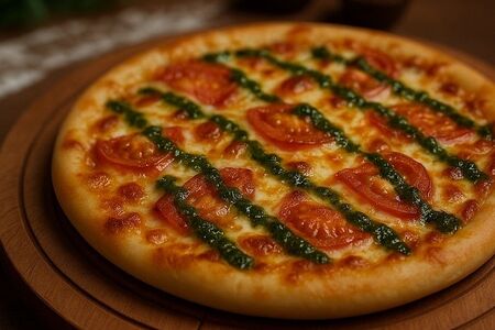 Маргарита с томатами и песто