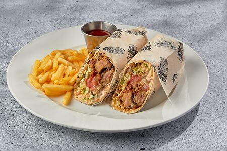 Шаверма с копченой свининой