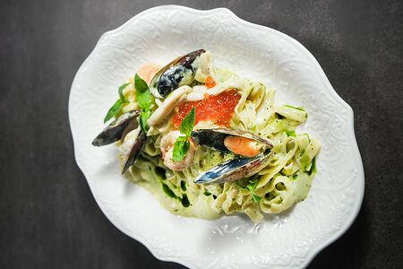 Тальятелле с морепродуктами