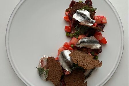 Винегрет с килькой