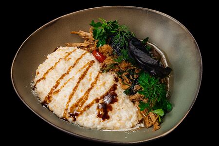 Свинина, томленная в пиве с пшеничной кашей