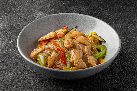 Лапша стеклянная фунчоза с курицей
