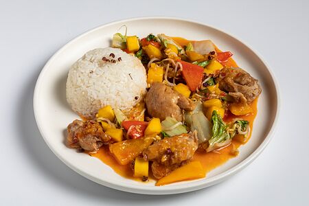 Курица с соусом манго-чили