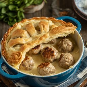 Пот Пай с тефтелями по-шведски