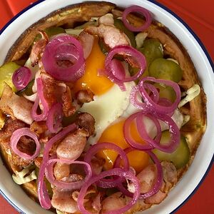 Вафля картофельная с беконом