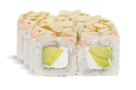 Ролл с креветкой и миндалём