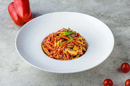 Удон с курицей