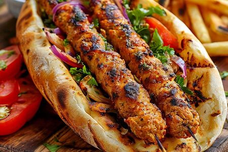 Гиро с люля-кебабом из курицы