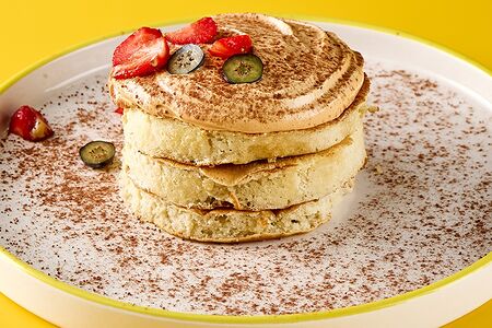 Панкейки с муссом из вареной сгущенки