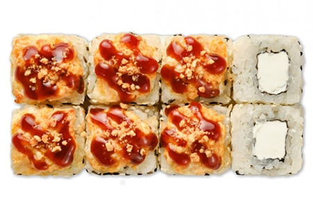 Ролл Запеченный Чикен-спайси с арахисом