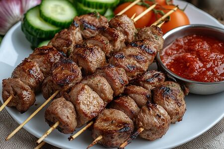 Шашлык из cвинoй шеи 