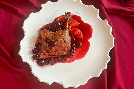 Утиная ножка конфи с апельсинами