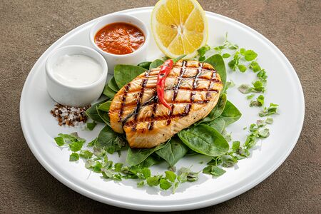 Филе семги на гриле