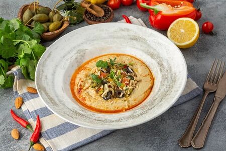 Хумус с овощами