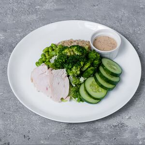 Боул Зеленый с цыпленком