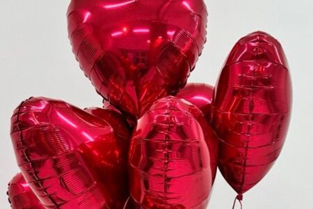 Шары фольгированные сердца 