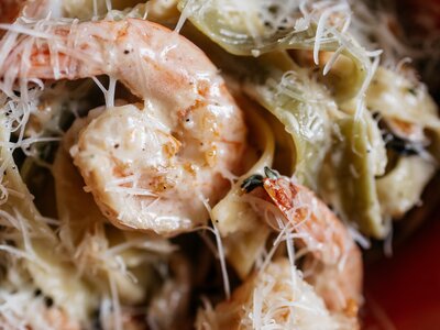 Паперделле с морепродуктами