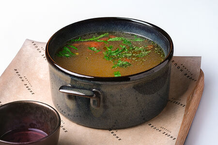 Суп с мини-пельменями дюшбара