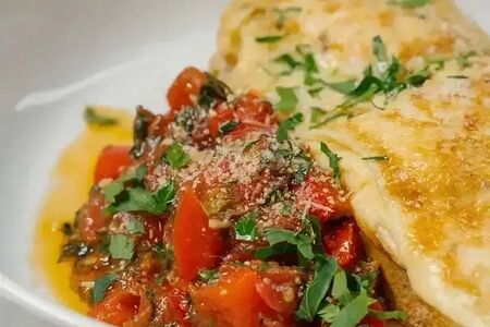 Омлет с рикоттой и печеным перцем