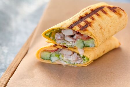 Мини-шаверма с курицей