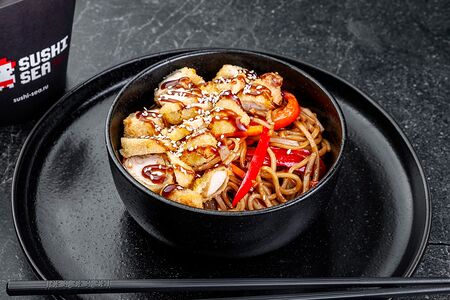 Яичная лапша с курицей