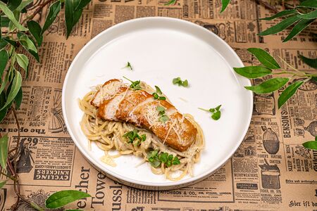 Куриный стейк с трюфельной пастой