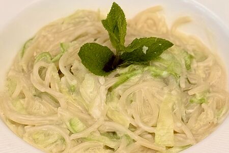 Спагетти Карбонара с цукини