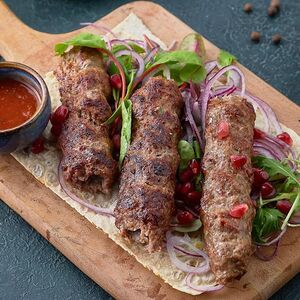 Люля-кебаб из свинины и говядины