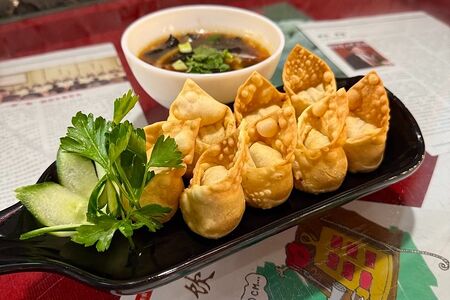 Жаренный вон тон с бамбуковым соусом