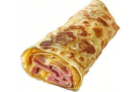 Блин с сыром и ветчиной