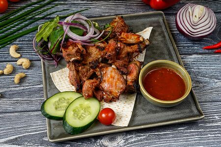 Шашлык из бараньих семечек